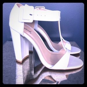 Glossy T-strap High Heel Sandal